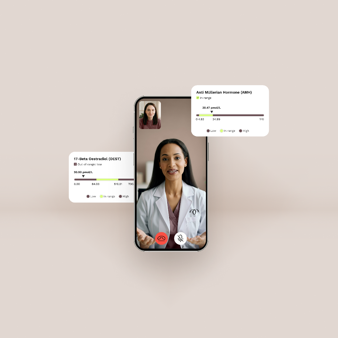 clinician hosts a consultation video call
