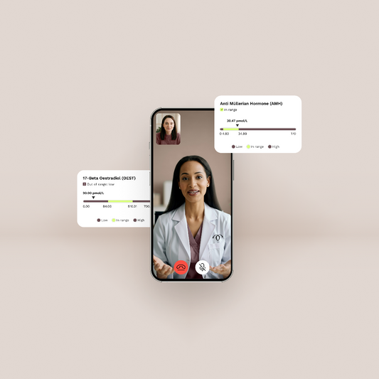 clinician hosts a consultation video call